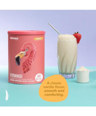BIRDMAN Fitmingo Vegan Protein Powder | 23g Low Carb Dairy Free Vanilla Protein with Inositol & Collagen Boosters | 15 Servings - Buy Online on GoSupps.com