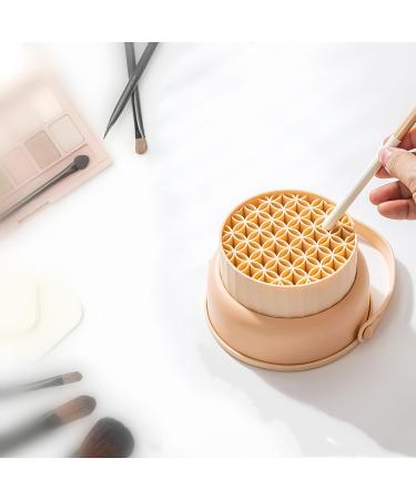 3 in 1 Silicone Makeup Brush Cleaner Bowl - Brush Cleaning Mat & Organizer with Drying Holder | Best Makeup Tool for Clean Brushes - Buy Online on GoSupps.com