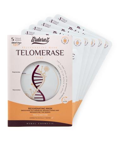 Ardaraz Moisturizing anti -aging facial masks beauty with telomerase for tighter skin.Anti folds of cloth masks face in 5-pack.Deeply effective moisturizer with immediate effect - Buy Online on GoSupps.com