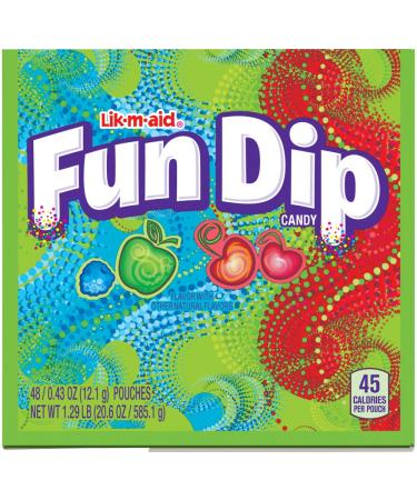 Fun Dip RazzApple Magic and Cherry Yum Diddly 0.43oz - Pack of 48 | Delicious Variety Pack - Buy Online on GoSupps.com
