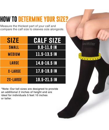 Buy Doc Miller 20-30mmHg Compression Socks for Men & Women | Best for Varicose Veins & Improved Circulation - Black Medium - Buy Online on GoSupps.com