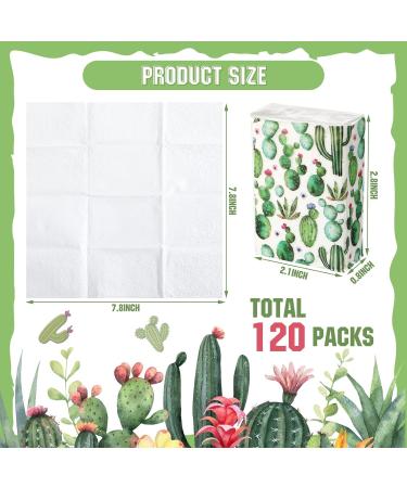 120 Packs Cactus Pocket Tissues - 8 Tissues per Pack, 3 Ply - Ideal for Wedding Favors, Graduation, Baby Shower Guests - Small Succulent Travel Tissues - Buy Online on GoSupps.com