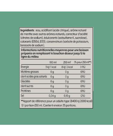 SodaStream Sugar Free Mint Concentrate for Sparkling Water and Soda Machine | Prepare Up to 9 Liters of Mint Syrup in Seconds 440ml - Buy Online on GoSupps.com
