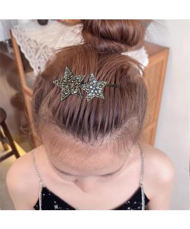 Hair Comb Clips - Shape Hair Finishing Fixer Comb | ABS Upside-Down Comb Hairpin Pentagram Hairpin Hair Finishing Fixer Comb Bridal Hair Pins Hair Accessories For Girls Women - Buy Online on GoSupps.com