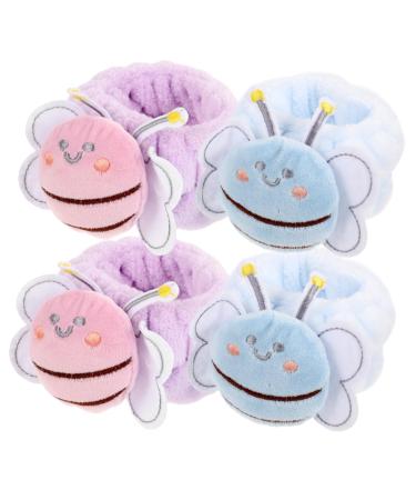 4pi ces Bracelets Pour Lavage Du Visage Serviettes Spa Pratiques Et Confortables Pour Maquillage Le M nage Sport