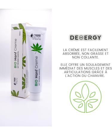 Hemp Cream 100 ml Seed oil for massage Back Lumbar Muscles Knees Neck and Shoulders Rich in natural extracts - Buy Online on GoSupps.com