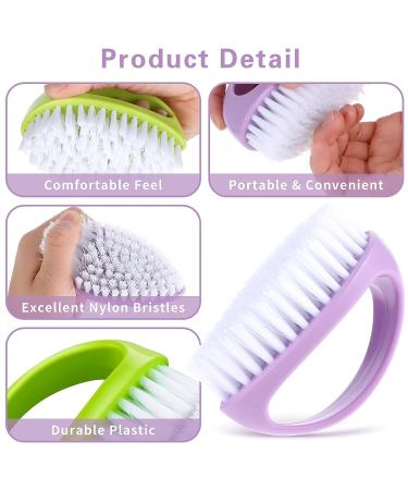 Cobee Hand Nail Brush 2-Pack | Durable Stiff Bristles Nail Cleaner for Men | Deep Cleaning Scrubber (Green & Purple) - International Shipping Available - Buy Online on GoSupps.com