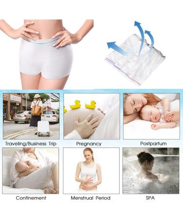 HANSILK Women's Seamless Postpartum Underwear - 3 Pack High Waist C-Section Recovery Maternity Underwear in White - Breathable & Comfortable - Buy Online on GoSupps.com
