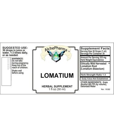 Lomatium Root Tincture Professionally Rated Herb Strength Ratio1:3 Wild Harvested 1 Fl Oz (Pack of 1) - Buy Online on GoSupps.com