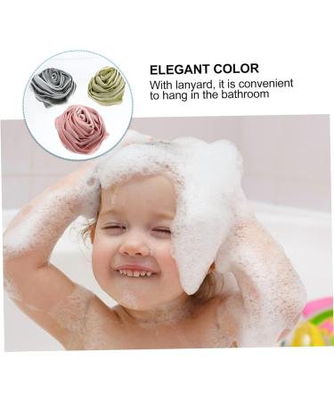 Shop Housoutil 3pcs Rose Bath Balls - Natural Body Sponge & Shower Scrubber | Bubble Maker & Back Scrubber for Luxurious Bathing Experience - Buy Online on GoSupps.com