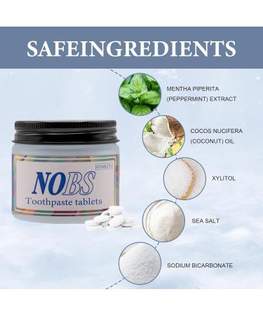 Solid Toothpaste Toothpaste Tablets Toothpaste Tablets Chewable Mouthwash Tablets Natural Paste Natural Glass Without Fluoride Environmentally Friendly Travel Friendly (2 Pieces) - Buy Online on GoSupps.com