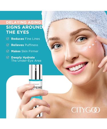 CITYGOO Snail Eye Stick for Dark Circles | Anti-Wrinkle Caffeine Eye Cream for Puffiness Treatment - Buy Online on GoSupps.com
