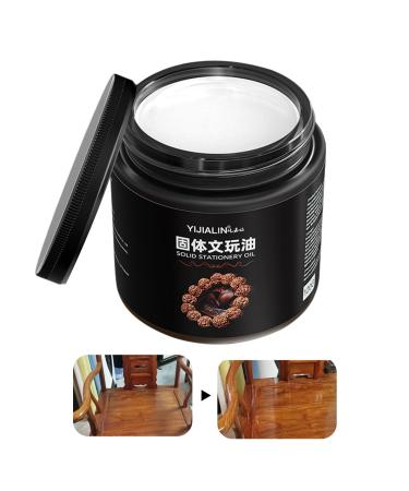 MONEY MONEY Wood Butter | 120g Wood Furniture Polish Protector Paste Wooden Finish Restorer Cream Natural Paste Wax for Jade Wallets White