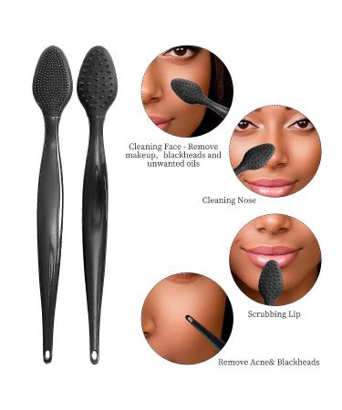 Black Silicone Lip Scrub Brush - 18pcs Double-Sided Exfoliating Scrubber Tool for Smoother Lips - Buy Online on GoSupps.com