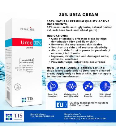 TIS Urea 30% Cream for Severely Cracked Skin | Heals Dehydrated Irritated Skin on Feet, Nails, Elbows, Knees, Hands | Skin prone to Eczema Psoriasis | 50 ml (Pack of 1) - Buy Online on GoSupps.com