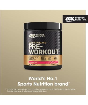 Optimum Nutrition Gold Standard Pre Workout Watermelon 330g Powder - Buy Online on GoSupps.com