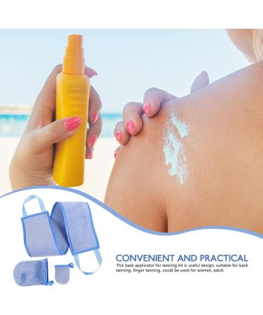 SHERCHPRY Applicateur de Bronzage Dos Adulte Kit 3 Pi ces en Tissu Peluche Bleu Applicateur Doigts Doigts pour Lotion Autobronzante Corps Visage Soins Solaires Peau - Buy Online on GoSupps.com