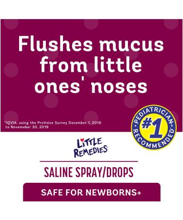 Little Remedies Saline Spray/Drops 0.5oz - Gentle Mucus Relief for Easy Breathing | Newborn Safe | Pack of 1 - Buy Online on GoSupps.com