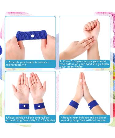 Kids Motion Sickness Bands - 4 Pairs Travel Wristbands for Nausea Relief | Car & Flight Sickness Bracelets - Buy Online on GoSupps.com