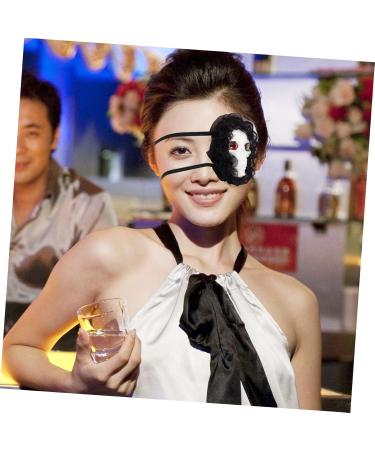 Buy Holibanna 4 Pairs Black Pirate Eye Patches | Skull Design Halloween Eye Care Blindfolds - International Shipping Available - Buy Online on GoSupps.com