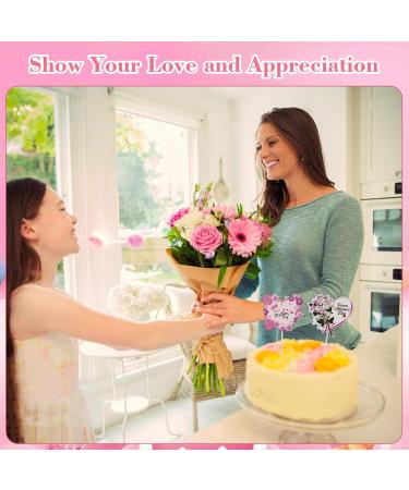 SICOHOME Happy Mothers Day Topper 24PCS Mothers day cake toppers Mothers Day Cupcake Toppers Picks Sticks Feliz Dia de las Madres Cake Topper for Mother's Day Birthday Party Cake Decoration Supplies - Buy Online on GoSupps.com