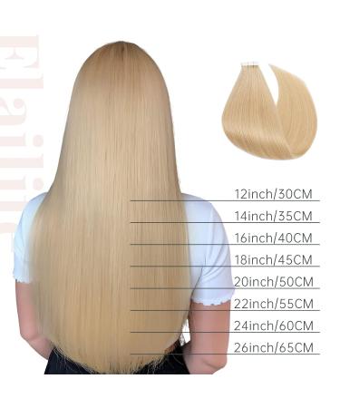 Elailite Invisible Tape-In Extensions - Real Remy Human Hair 20pcs 35cm #24 Natural Blonde - Premium Quality Hair Extensions - Buy Online on GoSupps.com