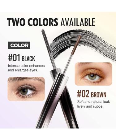 Nouveau mascara lavable for cils allong s 2025 - Tenue 36 h sans paquets sans bavures sans desquamation d finition modulable for cils naturels et extensions de cils adapt aux yeux sensibles(Blac Black+brown - Buy Online on GoSupps.com