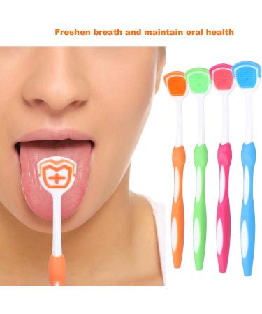 Portable Travel Tongue Scraper - Breath Freshener Brush with Ultra Soft Bristles for Oral Care | Best Plastic Tongue Cleaner - Buy Online on GoSupps.com