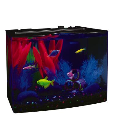 GloFish Aquarium Kit w/Hood, LED Lights and Whisper Filter 3-Gallon