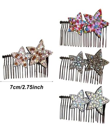 Hair Comb Clips - Shape Hair Finishing Fixer Comb | ABS Upside-Down Comb Hairpin Pentagram Hairpin Hair Finishing Fixer Comb Bridal Hair Pins Hair Accessories For Girls Women - Buy Online on GoSupps.com