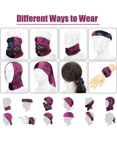 SATINIOR 8-Piece African Face Cover Bandanas - Women's Multicolored Neck Gaiter Balaclava & Head Wrap Scarf Set - Buy Online on GoSupps.com