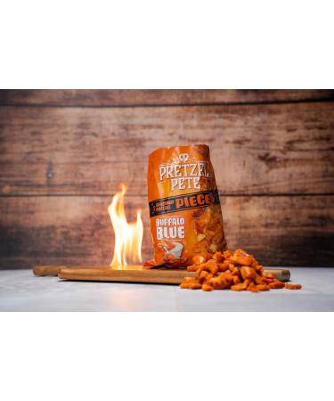 Pretzel Pete Buffalo Blue Seasoned Pretzel Pieces - 8 Pack (160g each) - Buy Online on GoSupps.com