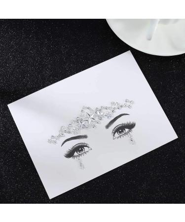 Ludress Crystal Face Stickers - Star Glitter Mermaid Festival Body Jewels - Sparkly Halloween Party Accessories for Women and Girls (White) - Buy Online on GoSupps.com