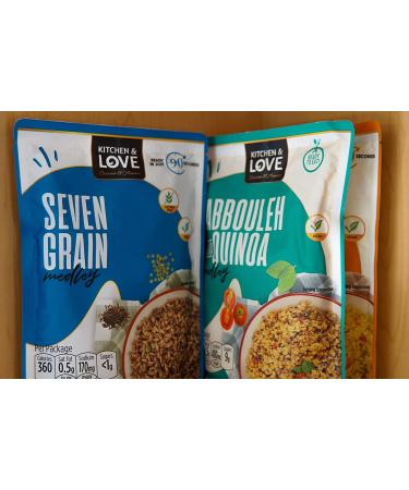 Kitchen & Love Seven Grain Medley 8oz 6-Pack - Pre Cooked, Vegan, Vegetarian, Gluten Free - Buy Online on GoSupps.com