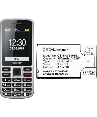 3.7V AK-V500 Battery Replacement for Emporia Prime - Long-Lasting Power Solution - Buy Online on GoSupps.com