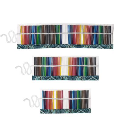 ABAKUHAUS etnico Roll Up Pencil Case Aqua Color Palette Hippie Durable & Portable Pencil Organizer 48 Holes Multicolor - Buy Online on GoSupps.com