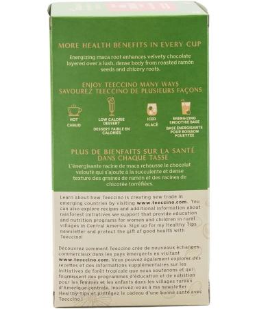 Teeccino Herbal Tea Maca Chocolat Rich & Roasted Herbal Tea That s Caffeine Free & Prebiotic with Natural Energy from Adaptogenic Peruvian Maca 25 Tea Bags - Buy Online on GoSupps.com