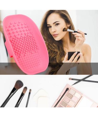 Silicon Makeup Brush Cleaning Mat - Portable Pink Makeup Brush Cleaner Pad - Buy Online on GoSupps.com