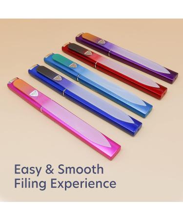 Czech Glass Nail Files: 5PC Crystal Filer Set for Shaping & Smoothing Nails by Bona Fide Beauty - Buy Online on GoSupps.com