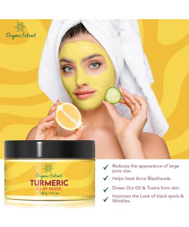 Buy Turmeric Face Mask - Vitamin C Brightening Clay - Reduce Dark Spots & Deep Cleanse - 4.2 fl oz / 120g - Ideal for All Skin Types - International Shipping Available - Buy Online on GoSupps.com