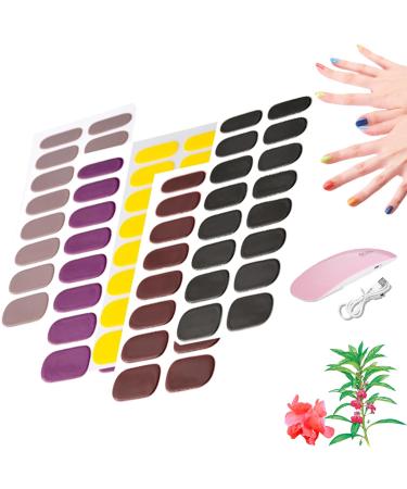 Sarafine Nail Strips Glam Gelz Nail Sticker Sarafine Nail Strips Kit Sarafine Starter Kit Gel Nail Strips Classic French Easy to Apply & Remove (E)
