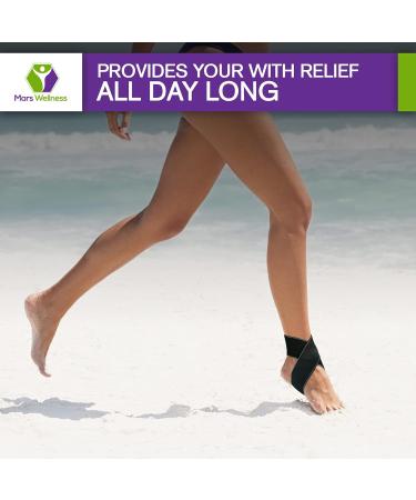 MARS WELLNESS Achilles Tendonitis Support Ankle Brace - Gel Buttress Pad for Plantar Fasciitis Relief - All Day Comfort Small/Medium - Buy Online on GoSupps.com