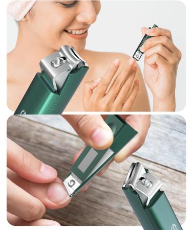 Nice Nail Clipper Set 5-in-1 Premium Grooming Set: Nail File Ear Pick Facial Hair Scissors and Mirror in Elegant Storage Box Manicure Set Nail Clippers Pedicure Kit Slant EDG Toenail Clipper - Buy Online on GoSupps.com