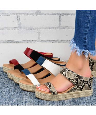Creev Women's Fashion Sandals | Comfortable Orthopedic Wedge Heel Open Toe Sandals for Summer Hiking & Outdoor Sports | White 39 EU & Blauwa 40 EU - Buy Online on GoSupps.com
