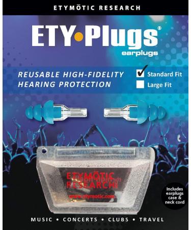 Etymotic Research ER20 High-Fidelity Earplugs - Universal Hearing Protection for Concerts, Musicians, Airplanes, and Motorcycles (Standard, Clear Stem with Blue Tip) - Buy Online on GoSupps.com
