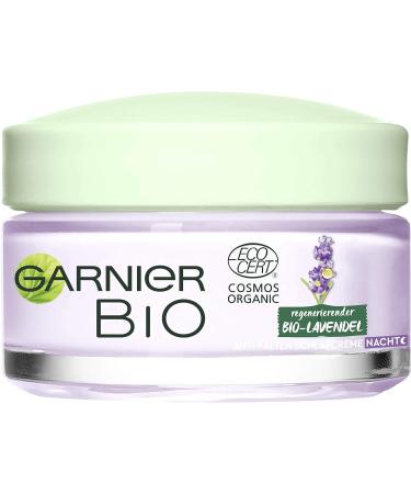 Garnier Bio Organic Lavender Night Cream 50ml | Anti-Wrinkle Regenerating Formula with Jojoba Oil | Sensitive Skin Natural Cosmetic - Buy Online on GoSupps.com
