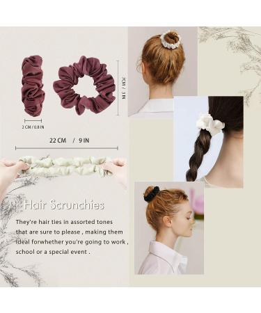 Satin Scrunchies for Women - 6PCS Soft Hair Ties in Spring Colors - Buy Online on GoSupps.com