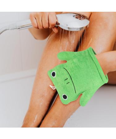 FOMIYES Frog Shape Bathing Mittens | Exfoliating Shower Gloves & Spa Back Scrubber for Men Women & Kids - Buy Online on GoSupps.com