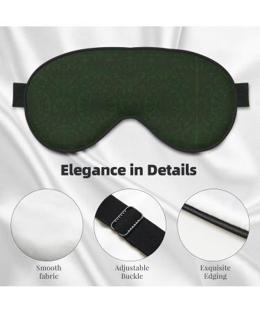 Buy SSIMOO Hunter Green Floral Petals Pattern Sleep Mask - Adjustable Breathable & Fashionable Eye Mask for Comfortable Sleep - International Shipping Available - Buy Online on GoSupps.com