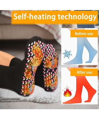 Qywt Turmalin Slimming Health Socks | Compression & Magnetic Self-Warming Foot Massage Socks for Men & Women - Black - Buy Online on GoSupps.com